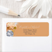 Floral Oranje Eucalyptus Elegant Disco Etiket (Insitu)