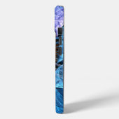 Floral Oranje Geel Blauw Abstracte Kunst Case-Mate iPhone Case (Achterkant / Links)