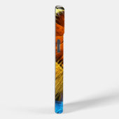 Floral Oranje Geel Blauw Abstracte Kunst Case-Mate iPhone Case (Achterkant / Rechts)