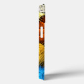 Floral Oranje Geel Blauw Abstracte Kunst Case-Mate iPhone Case (Achterkant / Rechts)