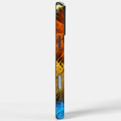 Floral Oranje Geel Blauw Abstracte Kunst Case-Mate iPhone Case (Achterkant / Rechts)