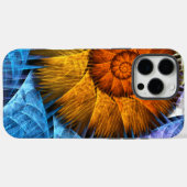 Floral Oranje Geel Blauw Abstracte Kunst Case-Mate iPhone Case (Achterkant (horizontaal))