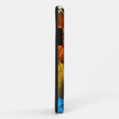 Floral Oranje Geel Blauw Abstracte Kunst Case-Mate iPhone Case (Achterkant/rechts)