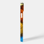 Floral Oranje Geel Blauw Abstracte Kunst Case-Mate iPhone Case (Achterkant / Rechts)