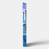 Floral Oranje Geel Blauw Abstracte Kunst Case-Mate iPhone Case (Achterkant / Links)
