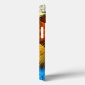 Floral Oranje Geel Blauw Abstracte Kunst Case-Mate iPhone Case (Achterkant / Rechts)