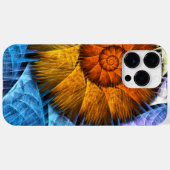 Floral Oranje Geel Blauw Abstracte Kunst Case-Mate iPhone Case (Achterkant (horizontaal))