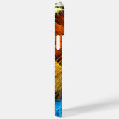 Floral Oranje Geel Blauw Abstracte Kunst Case-Mate iPhone Case (Achterkant / Rechts)
