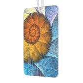 Floral Oranje Geel Blauw Abstracte Kunst Luchtverfrisser (Links)