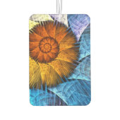 Floral Oranje Geel Blauw Abstracte Kunst Luchtverfrisser (Achterkant)