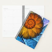 Floral Oranje Geel Blauw Abstracte Kunst Planner (Display)