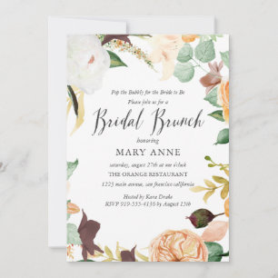 Floral Oranje Late Summer Weddenschap Brunch in Kaart