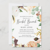 Floral Oranje Late Summer Weddenschap Brunch in Kaart (Voorkant)