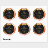 Floral Oranje Red Marble Black Product Labels Logo (Vel)