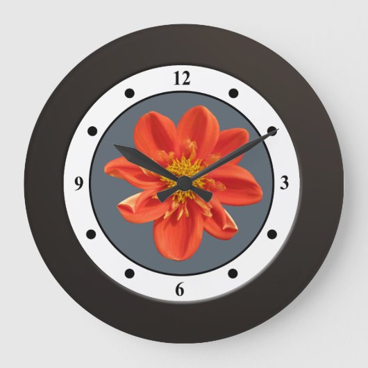 Floral Oranje tuinbloem Grote Klok (Voorkant)