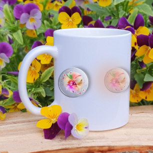 Floral orb coffee mok