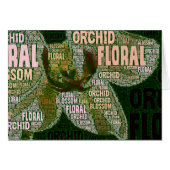 Floral Orchid Blossom Word Cloud (Voorkant Horizontaal)