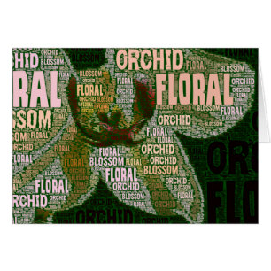 Floral Orchid Blossom Word Cloud