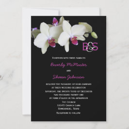Floral Orchid bruiloft uitnodiging met monogrammen