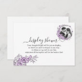 Floral Orchid Display Bruids Trouwdouche Informatiekaartje (Voorkant / Achterkant)