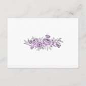 Floral Orchid Display Bruids Trouwdouche Informatiekaartje (Achterkant)