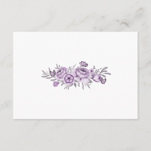 Floral Orchid Display Bruids Trouwdouche Informatiekaartje (Achterkant)