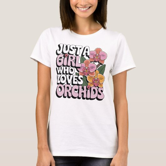Floral Orchid Lover Design voor Vrouwen T-shirt (Voorkant)