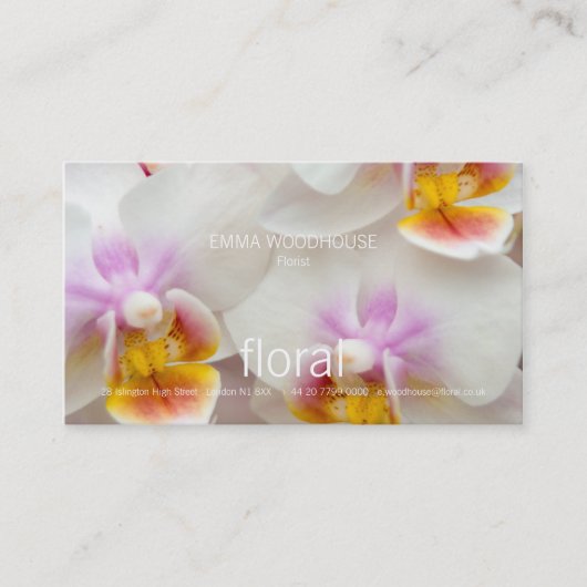 Floral - Orchideeën Visitekaartje (Voorkant)