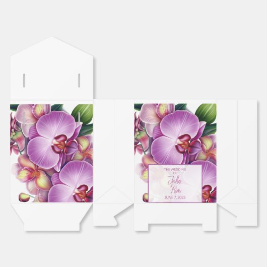 Floral Orchids Bedankdoosjes (Ongevouwen)