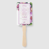 Floral Orchids Trouwprogramma Set van Fans Handwaaier (Achterkant)