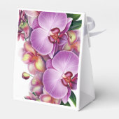 Floral Orchids Wedding Bedankdoosjes (Achterkant)