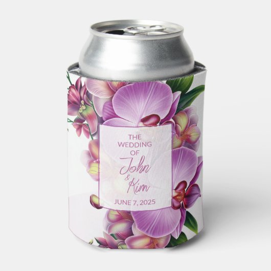 Floral Orchids Wedding Blikjeskoeler (Blikje Voorkant)