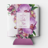 Floral Orchids Wedding Blikjeskoeler (Achterkant)