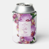 Floral Orchids Wedding Blikjeskoeler (Blikje Achterkant)
