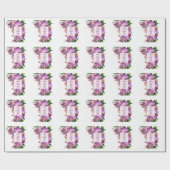 Floral Orchids Wedding Cadeaupapier (Vlak)