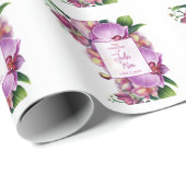 Floral Orchids Wedding Cadeaupapier (Rol Hoek)
