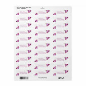 Floral Orchids Wedding Retour Adres Label (Full Sheet)