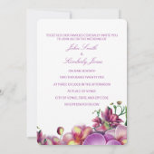 Floral Orchids Wedding Save the Date Kaart (Achterkant)