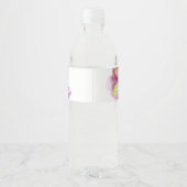 Floral Orchids Wedding Waterfles Etiket (Achterkant)