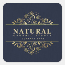 Floral organische schoonheid en cosmetica vierkant