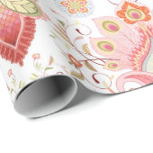 Floral oriental damask patroon met paisley en pe cadeaupapier (Rol Hoek)