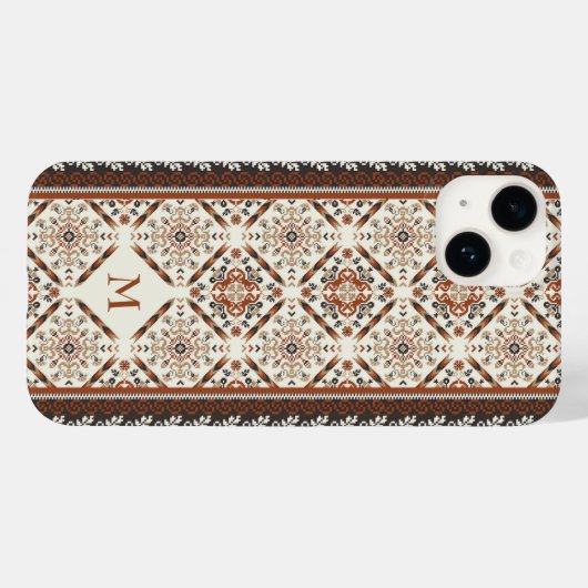 Floral Oriental Ethnic Patroon Case-Mate iPhone Case (Achterkant (horizontaal))