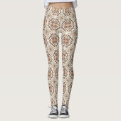 Floral Oriental Ethnic Patroon Leggings (Voorkant)