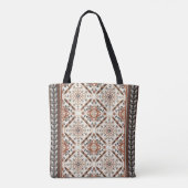 Floral Oriental Ethnic Patroon Tote Bag (Achterkant)
