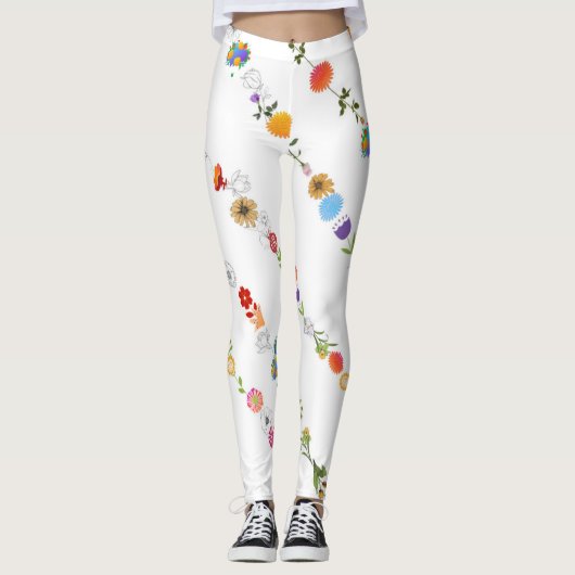 Floral Original Art Leggings (Voorkant)