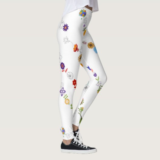 Floral Original Art Leggings (Rechts)