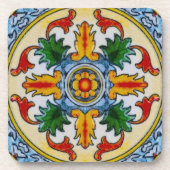 Floral Ornament Art Nouveau Barware Bier Onderzetter (Voorkant)