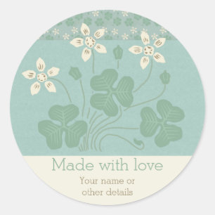 Floral ornament Home-made gifts CC0255 Art Nouveau Ronde Sticker