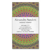 Floral Ornament Mandala Magnetisch Visitekaartje (Voorkant Verticaal)