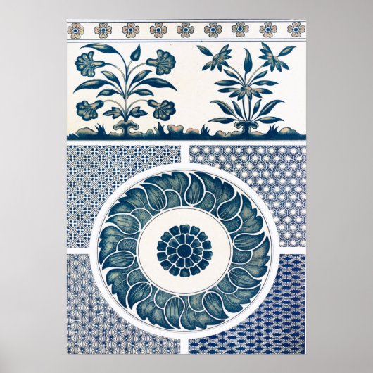 Floral Ornament van Owen Jones Poster (Voorkant)